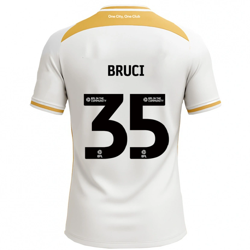 Danxen Mænd Izabella Bruci #35 Hvid Guld Hjemmebane Spillertrøjer 2025/26 Trøje T-Shirt
