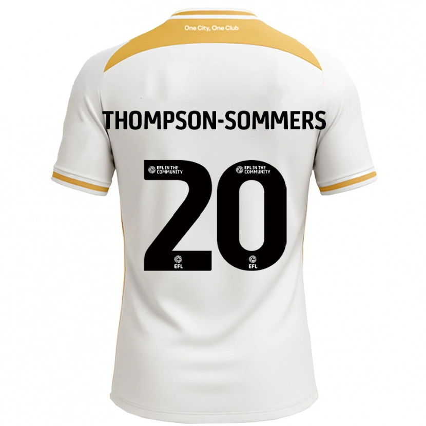 Danxen Mænd Kane Thompson-Sommers #20 Hvid Guld Hjemmebane Spillertrøjer 2025/26 Trøje T-Shirt