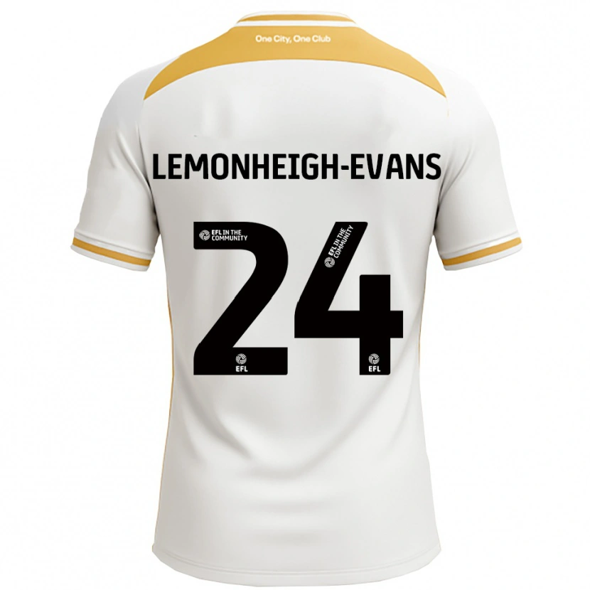 Danxen Mænd Connor Lemonheigh-Evans #24 Hvid Guld Hjemmebane Spillertrøjer 2025/26 Trøje T-Shirt