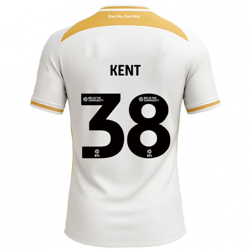 Danxen Mænd Isabelle Kent #38 Hvid Guld Hjemmebane Spillertrøjer 2025/26 Trøje T-Shirt