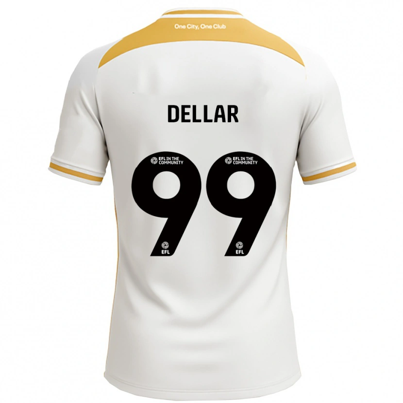 Danxen Mænd Megan Dellar #99 Hvid Guld Hjemmebane Spillertrøjer 2025/26 Trøje T-Shirt