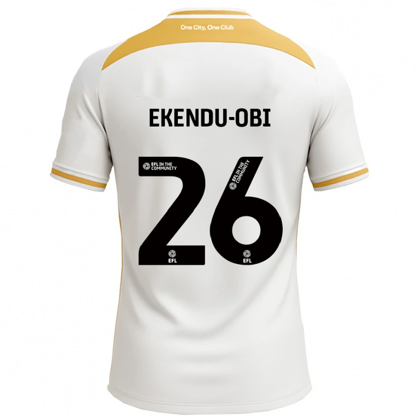 Danxen Mænd Ugomma Ekendu-Obi #26 Hvid Guld Hjemmebane Spillertrøjer 2025/26 Trøje T-Shirt