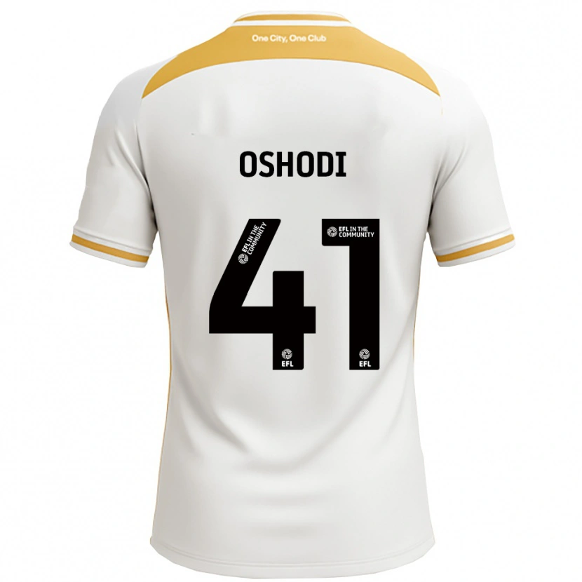 Danxen Mænd Olivia Oshodi #41 Hvid Guld Hjemmebane Spillertrøjer 2025/26 Trøje T-Shirt