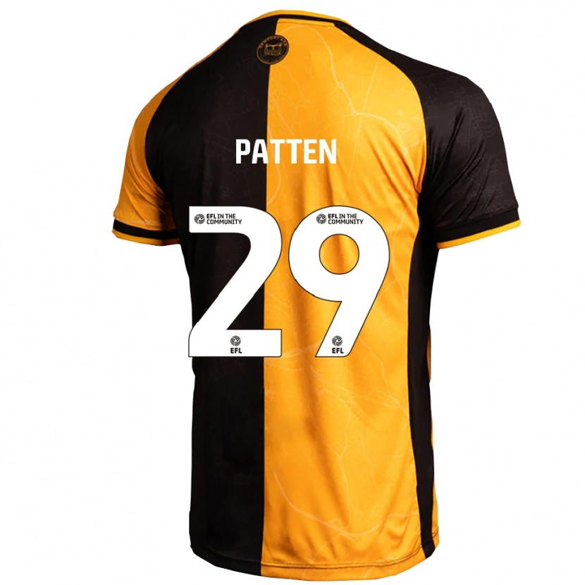 Danxen Mænd Keenan Patten #29 Gul Sort Hjemmebane Spillertrøjer 2025/26 Trøje T-Shirt