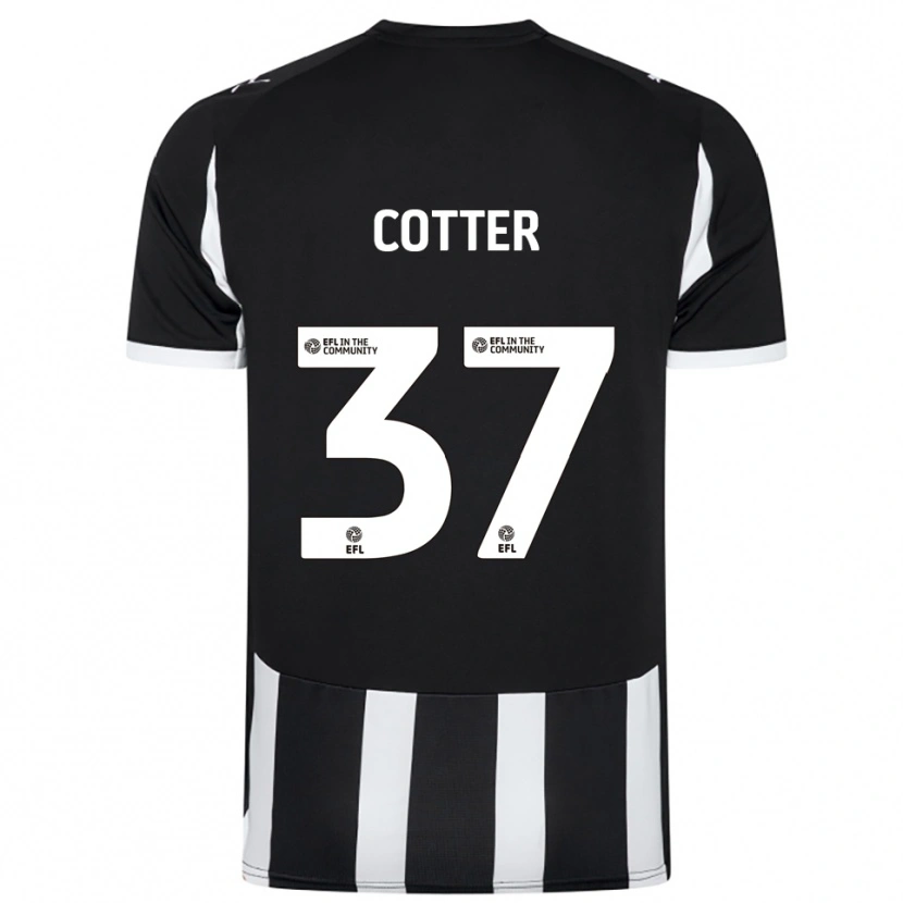 Danxen Mænd Barry Cotter #37 Sort Hvid Hjemmebane Spillertrøjer 2025/26 Trøje T-Shirt