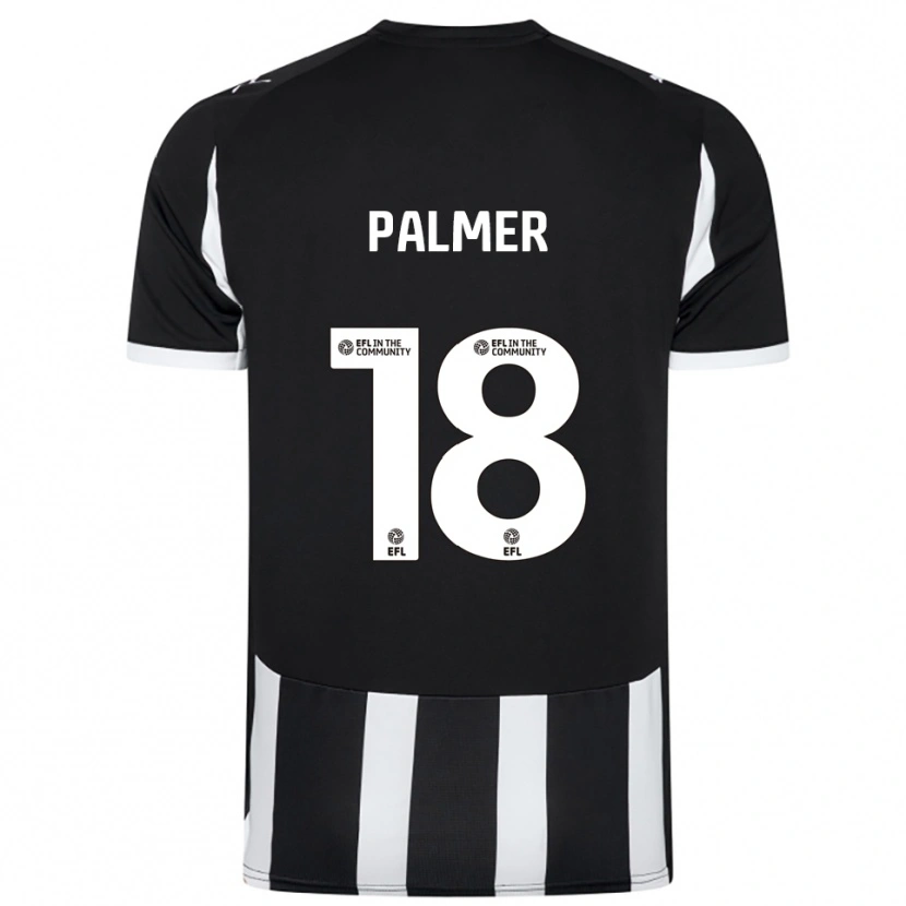 Danxen Mænd Matt Palmer #18 Sort Hvid Hjemmebane Spillertrøjer 2025/26 Trøje T-Shirt