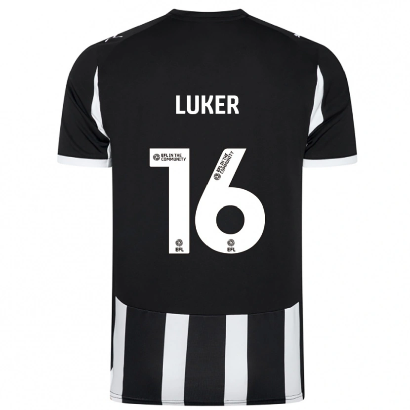 Danxen Mænd Jayden Luker #16 Sort Hvid Hjemmebane Spillertrøjer 2025/26 Trøje T-Shirt