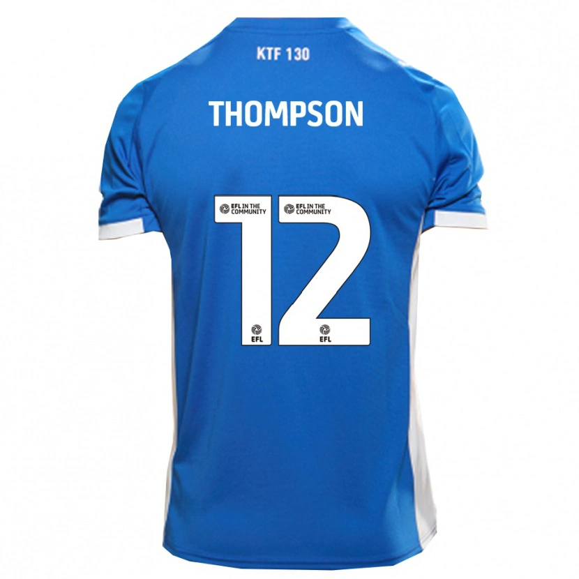 Danxen Mænd Jaheim Thompson #12 Blå Hvid Hjemmebane Spillertrøjer 2025/26 Trøje T-Shirt