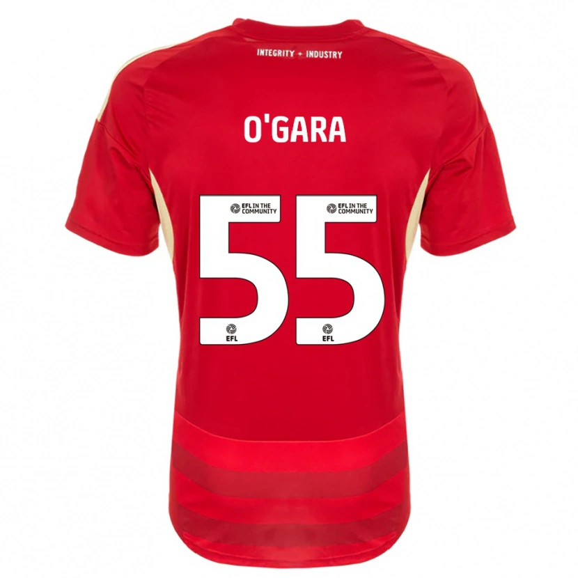 Danxen Mænd Harry O'gara #55 Rød Hvid Hjemmebane Spillertrøjer 2025/26 Trøje T-Shirt