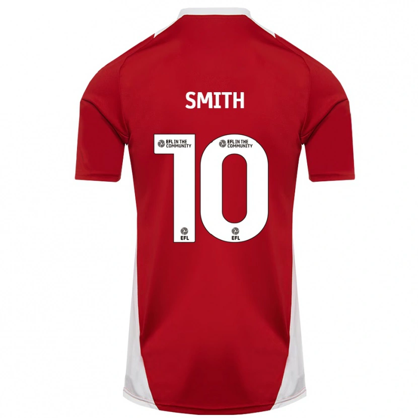 Danxen Mænd Harry Smith #10 Rød Hvid Guld Hjemmebane Spillertrøjer 2025/26 Trøje T-Shirt