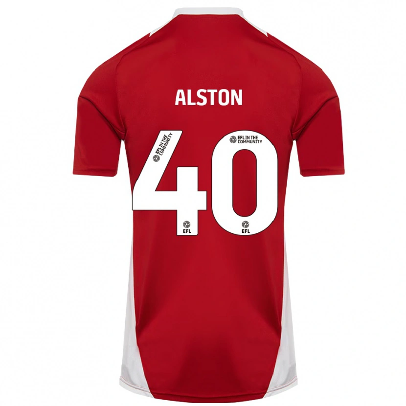 Danxen Mænd George Alston #40 Rød Hvid Guld Hjemmebane Spillertrøjer 2025/26 Trøje T-Shirt