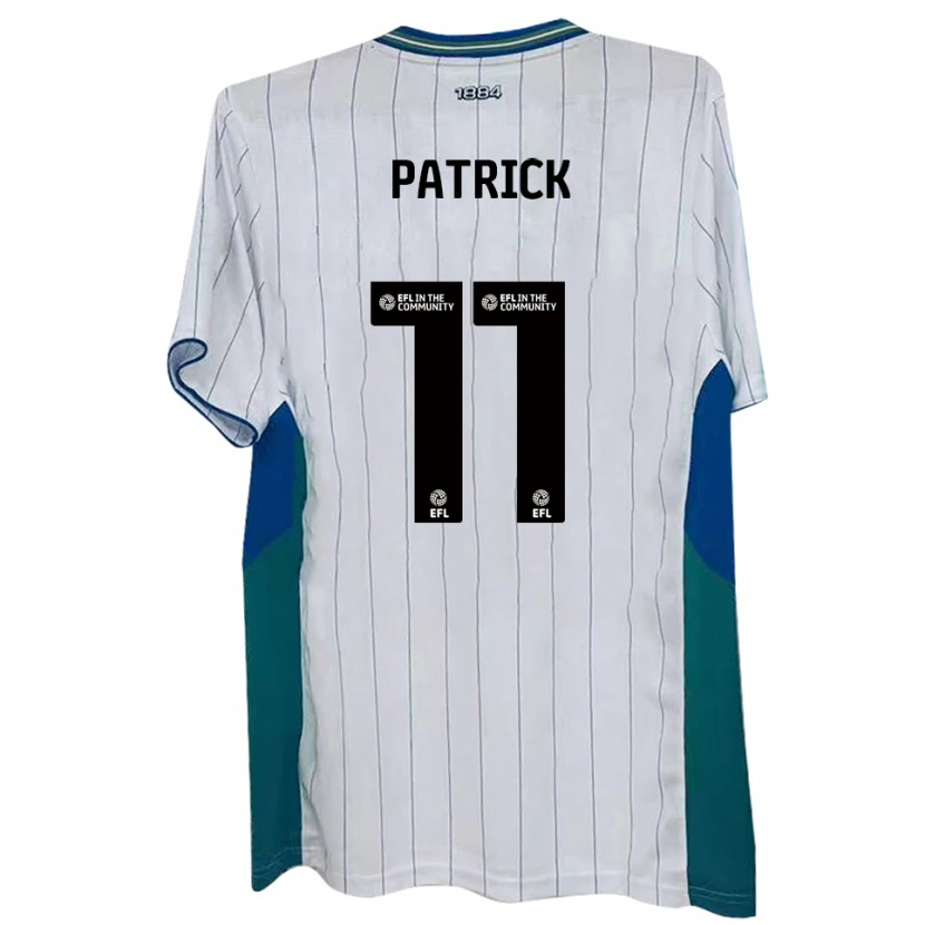 Danxen Mænd Omari Patrick #11 Hvid Grøn Blå Hjemmebane Spillertrøjer 2025/26 Trøje T-Shirt