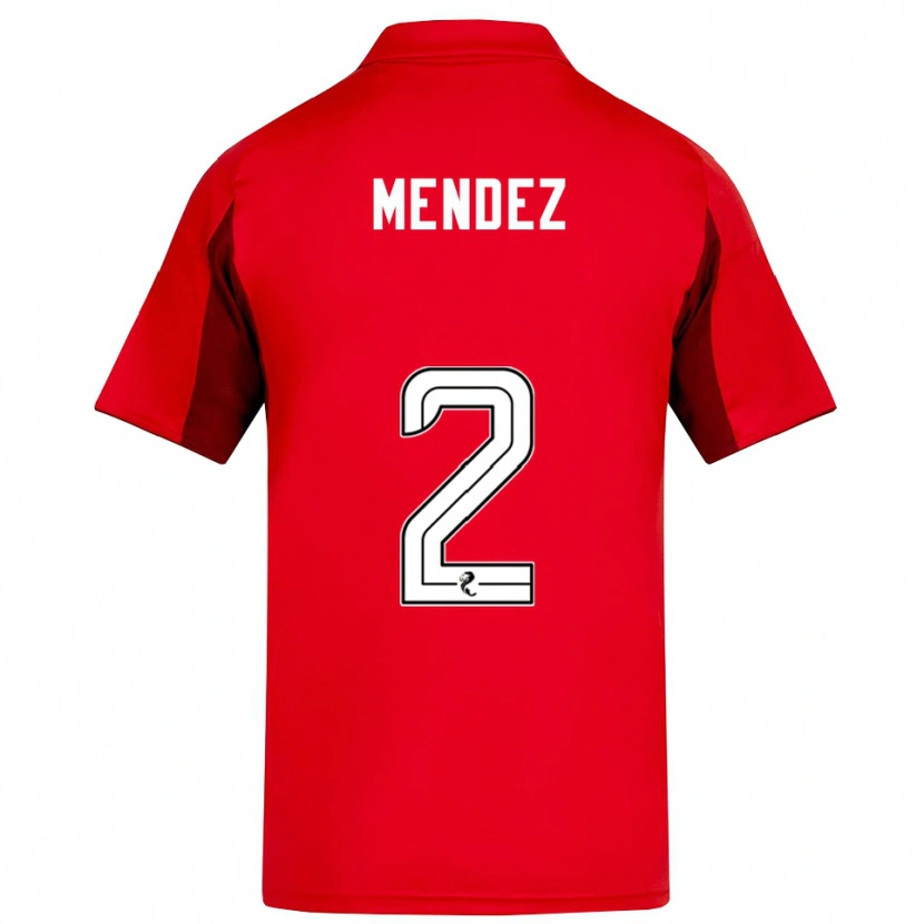 Danxen Mænd Alix Mendez #2 Rød Burgunder Hjemmebane Spillertrøjer 2025/26 Trøje T-Shirt