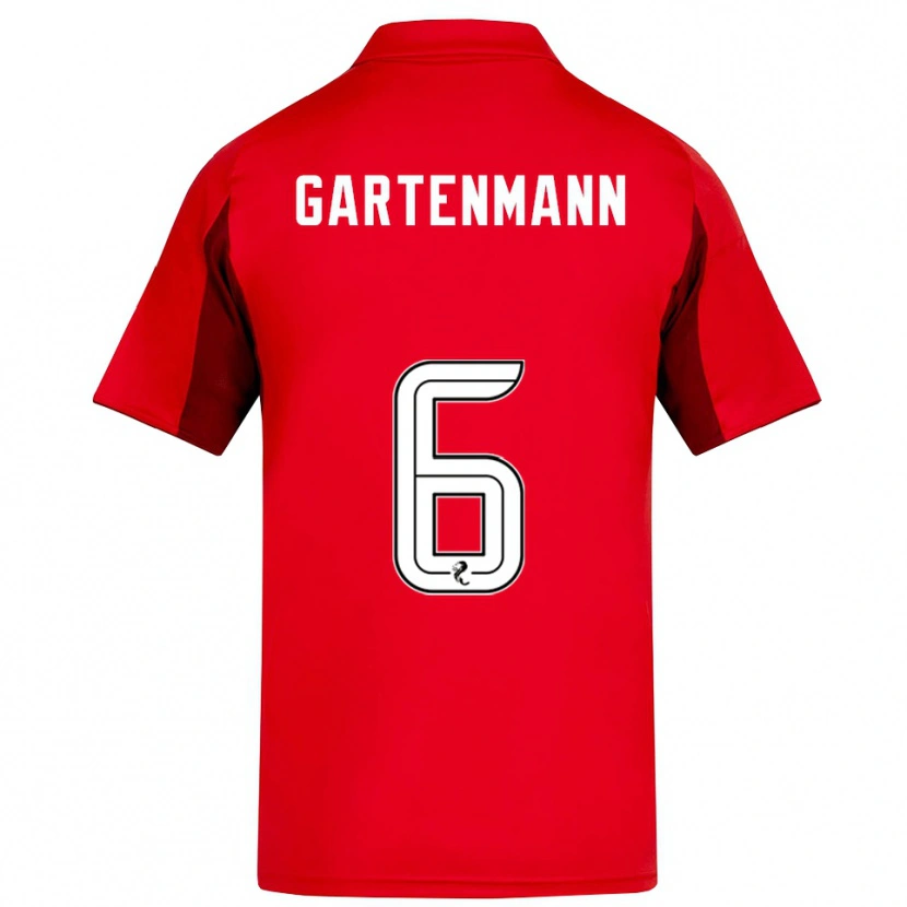 Danxen Mænd Stefan Gartenmann #6 Rød Burgunder Hjemmebane Spillertrøjer 2025/26 Trøje T-Shirt