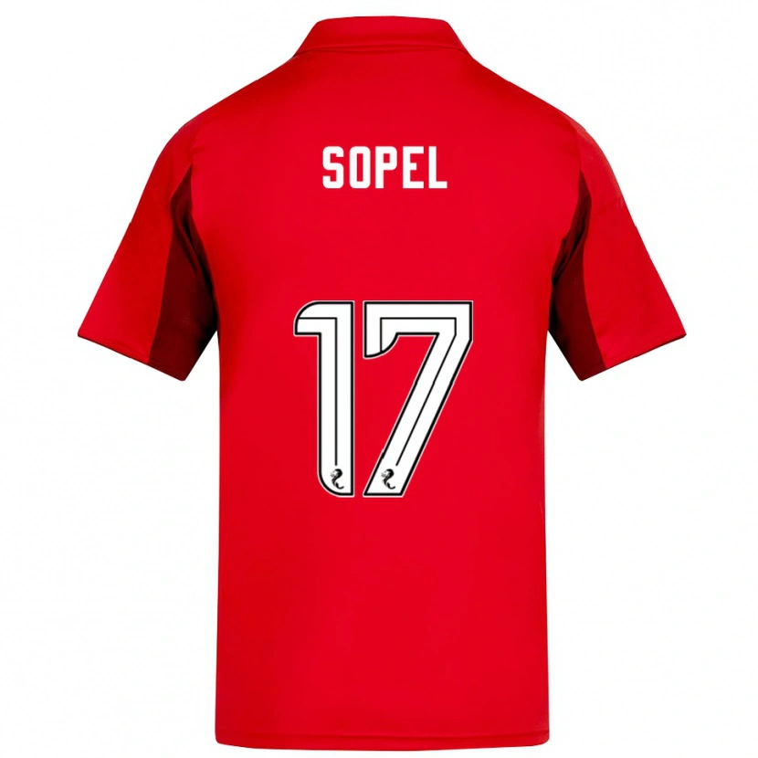 Danxen Mænd Nadia Sopel #17 Rød Burgunder Hjemmebane Spillertrøjer 2025/26 Trøje T-Shirt