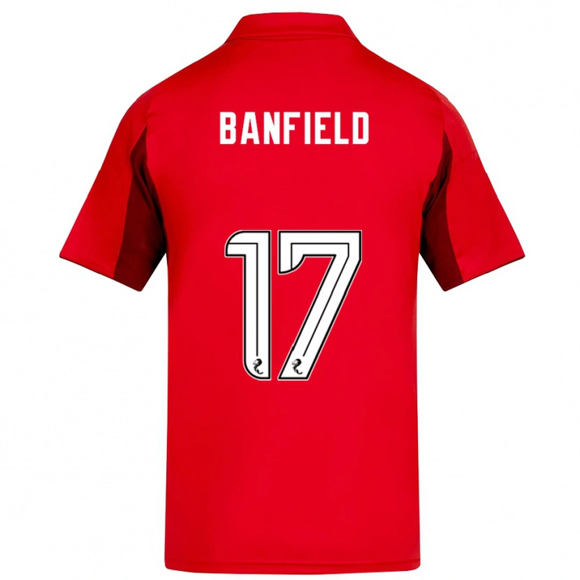 Danxen Mænd Keeley Banfield #17 Rød Burgunder Hjemmebane Spillertrøjer 2025/26 Trøje T-Shirt
