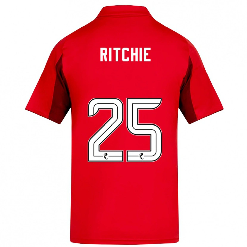 Danxen Mænd Tom Ritchie #25 Rød Burgunder Hjemmebane Spillertrøjer 2025/26 Trøje T-Shirt