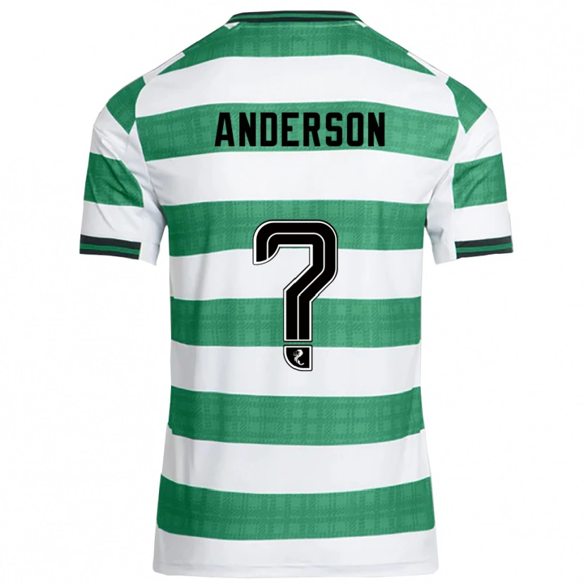 Danxen Mænd Cayden Anderson #0 Grøn Hvid Hjemmebane Spillertrøjer 2025/26 Trøje T-Shirt