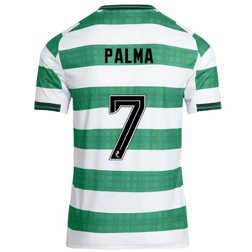Danxen Mænd Luis Palma #7 Grøn Hvid Hjemmebane Spillertrøjer 2025/26 Trøje T-Shirt