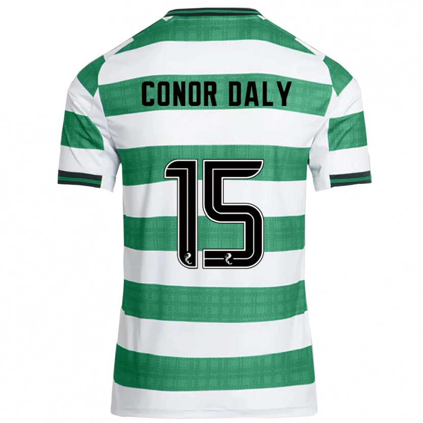 Danxen Mænd Conor Daly #15 Grøn Hvid Hjemmebane Spillertrøjer 2025/26 Trøje T-Shirt