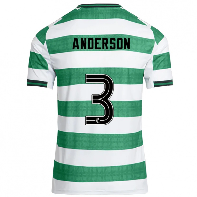 Danxen Mænd Matthew Anderson #3 Grøn Hvid Hjemmebane Spillertrøjer 2025/26 Trøje T-Shirt