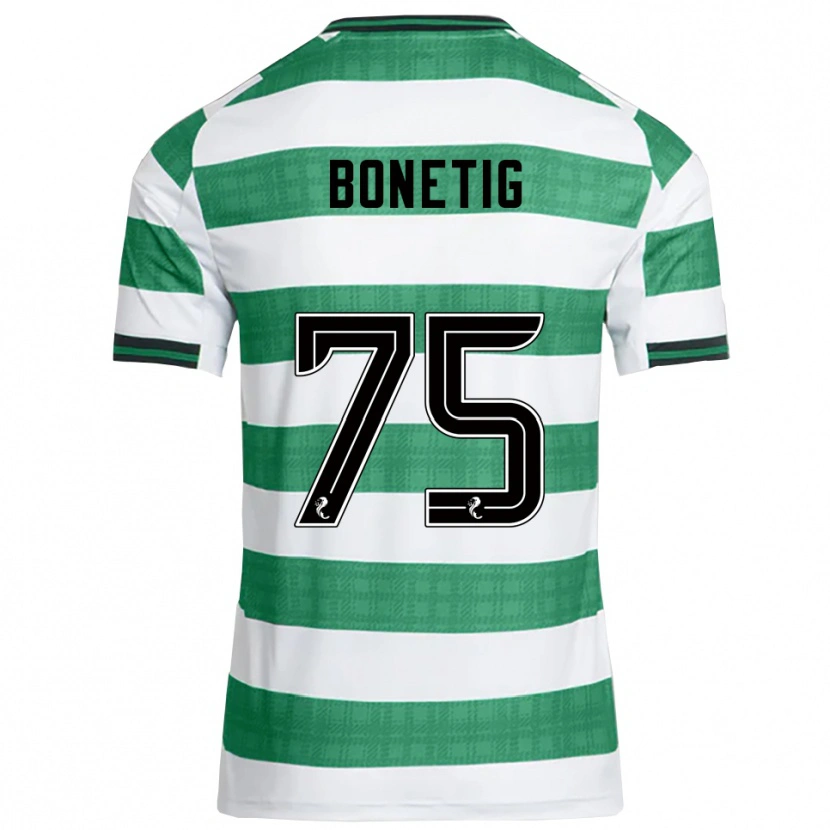 Danxen Mænd Liam Bonetig #75 Grøn Hvid Hjemmebane Spillertrøjer 2025/26 Trøje T-Shirt