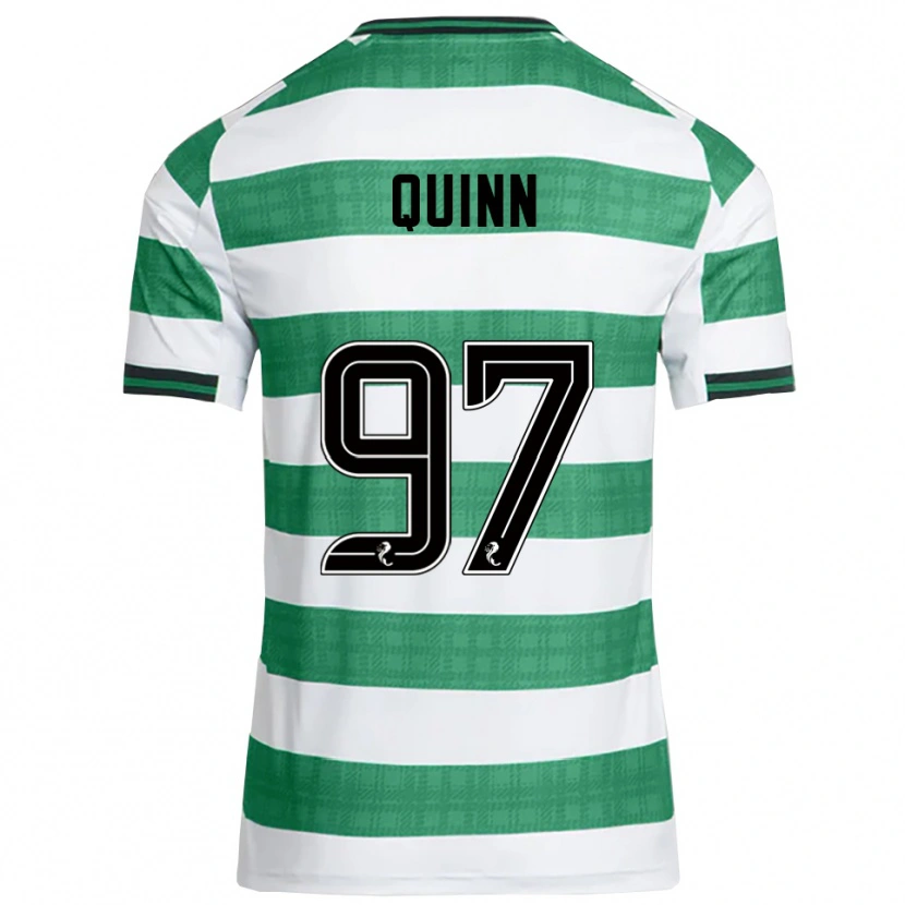 Danxen Mænd Ben Quinn #97 Grøn Hvid Hjemmebane Spillertrøjer 2025/26 Trøje T-Shirt