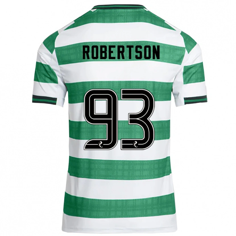 Danxen Mænd Mitchell Robertson #93 Grøn Hvid Hjemmebane Spillertrøjer 2025/26 Trøje T-Shirt