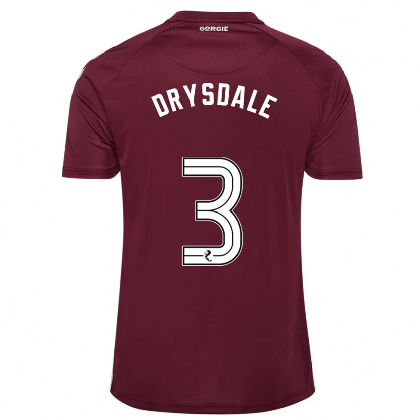 Danxen Mænd Ethan Drysdale #3 Burgunder Hvid Hjemmebane Spillertrøjer 2025/26 Trøje T-Shirt