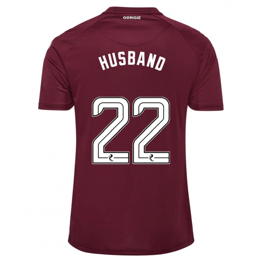 Danxen Mænd Jessica Husband #22 Burgunder Hvid Hjemmebane Spillertrøjer 2025/26 Trøje T-Shirt