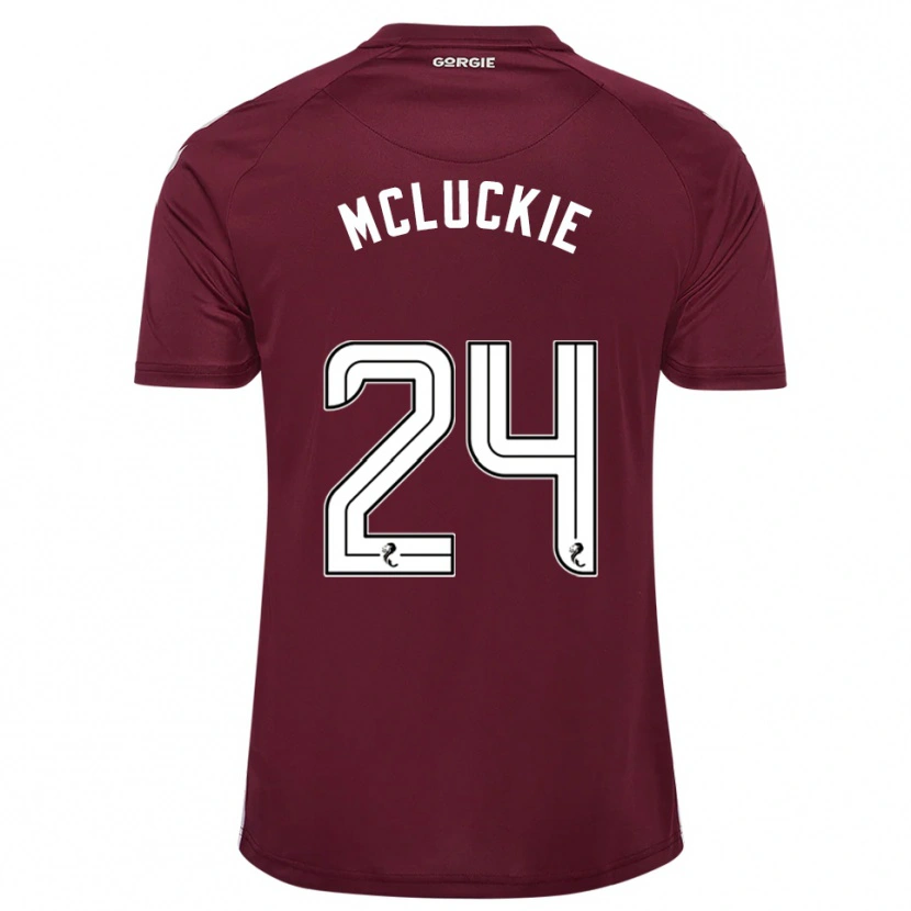 Danxen Mænd Bobby Mcluckie #24 Burgunder Hvid Hjemmebane Spillertrøjer 2025/26 Trøje T-Shirt
