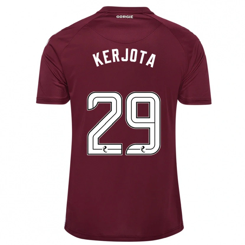 Danxen Mænd Sabah Kerjota #29 Burgunder Hvid Hjemmebane Spillertrøjer 2025/26 Trøje T-Shirt