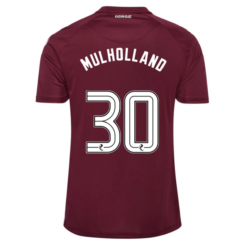 Danxen Mænd James Mulholland #30 Burgunder Hvid Hjemmebane Spillertrøjer 2025/26 Trøje T-Shirt