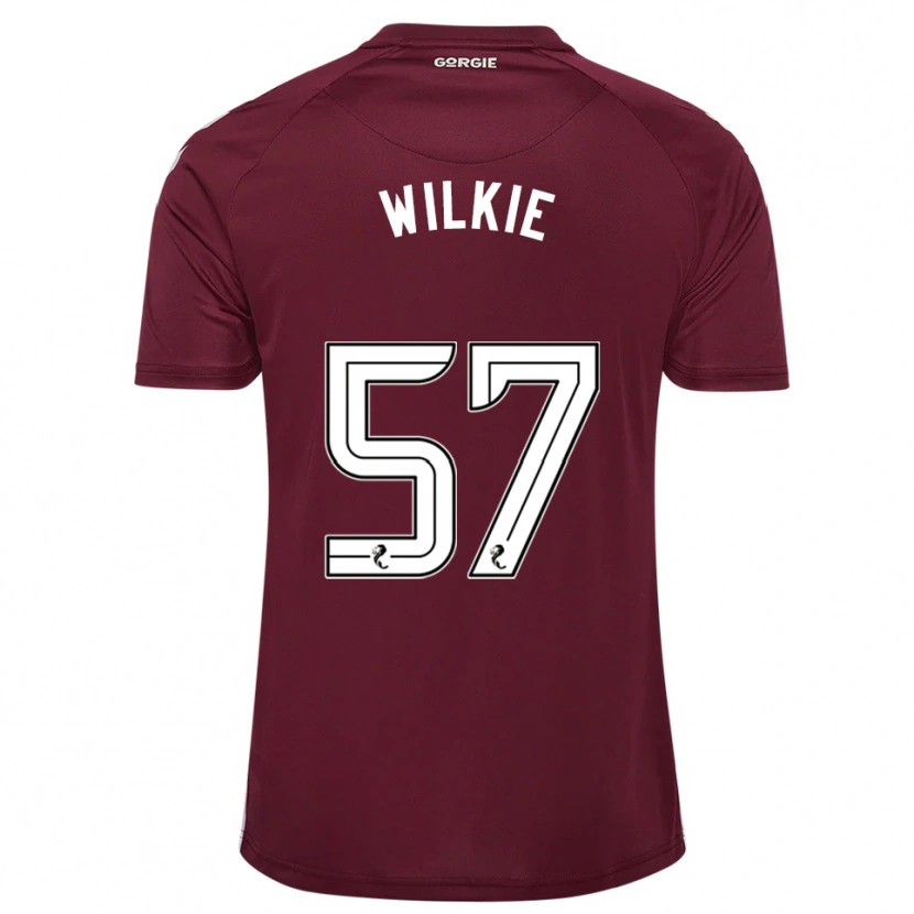 Danxen Mænd Coupar Wilkie #57 Burgunder Hvid Hjemmebane Spillertrøjer 2025/26 Trøje T-Shirt