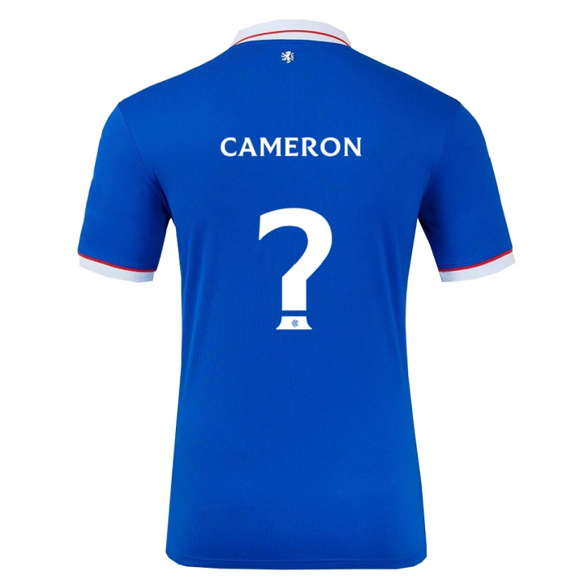 Danxen Mænd Max Cameron #0 Blå Hvid Hjemmebane Spillertrøjer 2025/26 Trøje T-Shirt