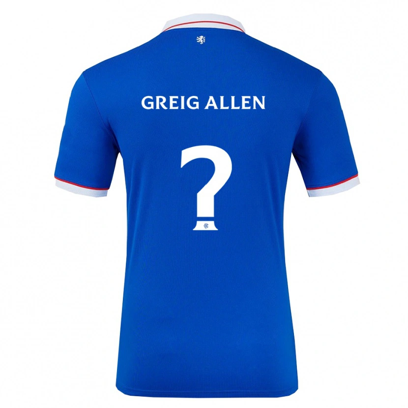 Danxen Mænd Greig Allen #0 Blå Hvid Hjemmebane Spillertrøjer 2025/26 Trøje T-Shirt