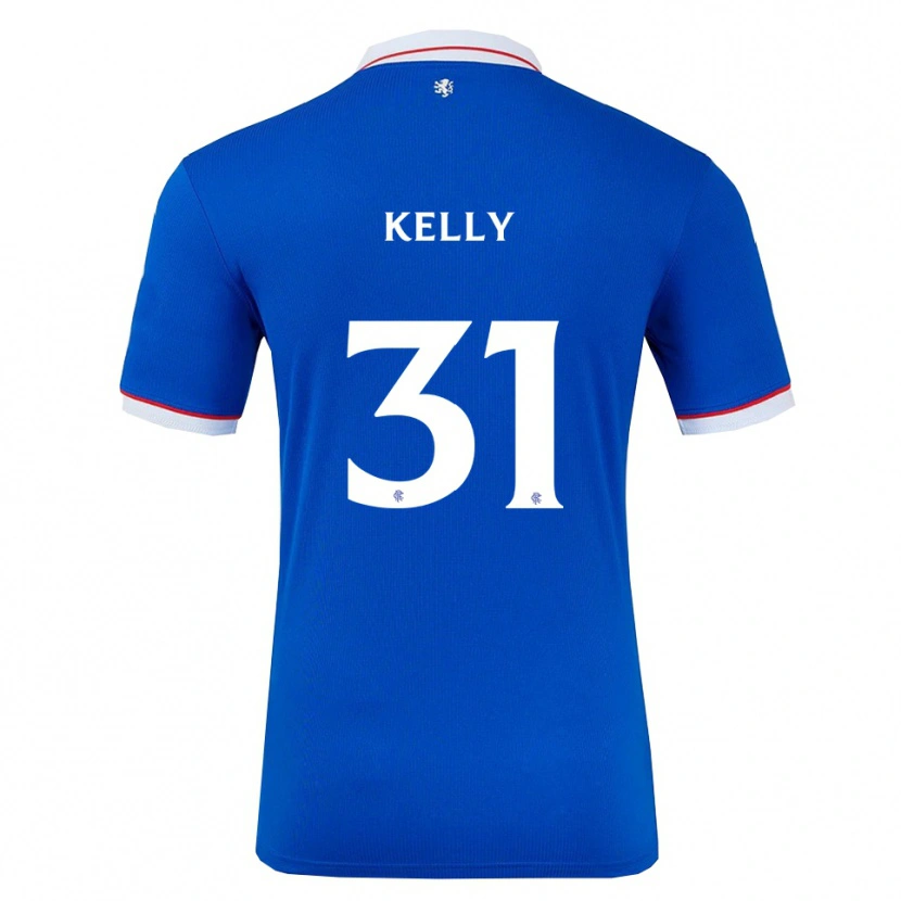 Danxen Mænd Liam Kelly #31 Blå Hvid Hjemmebane Spillertrøjer 2025/26 Trøje T-Shirt