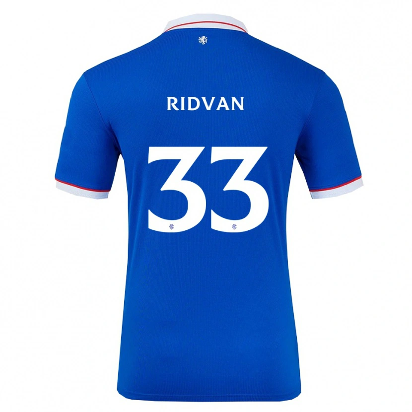 Danxen Mænd Rıdvan Yılmaz #33 Blå Hvid Hjemmebane Spillertrøjer 2025/26 Trøje T-Shirt