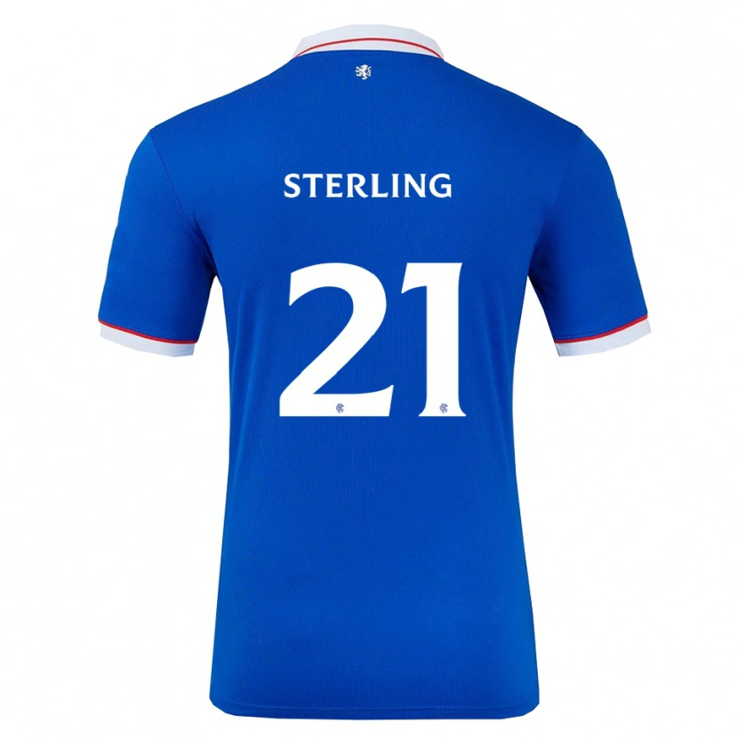 Danxen Mænd Dujon Sterling #21 Blå Hvid Hjemmebane Spillertrøjer 2025/26 Trøje T-Shirt