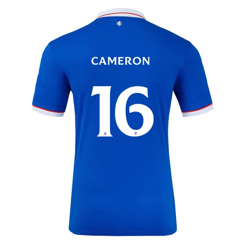 Danxen Mænd Lyall Cameron #16 Blå Hvid Hjemmebane Spillertrøjer 2025/26 Trøje T-Shirt