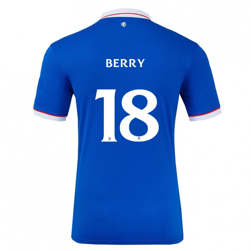 Danxen Mænd Laura Berry #18 Blå Hvid Hjemmebane Spillertrøjer 2025/26 Trøje T-Shirt