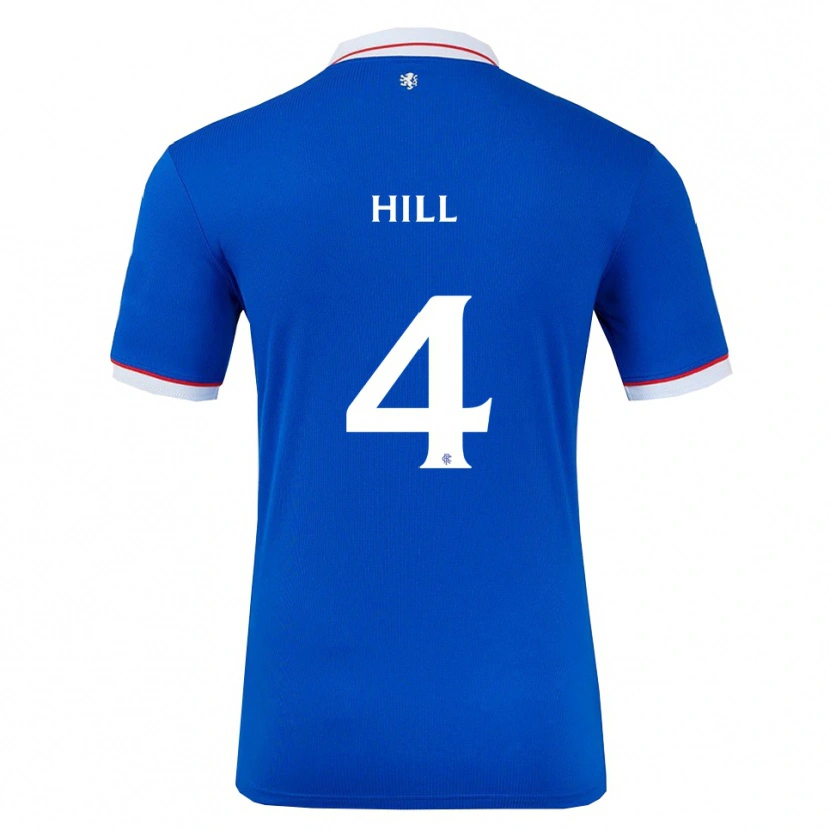 Danxen Mænd Kathryn Hill #4 Blå Hvid Hjemmebane Spillertrøjer 2025/26 Trøje T-Shirt