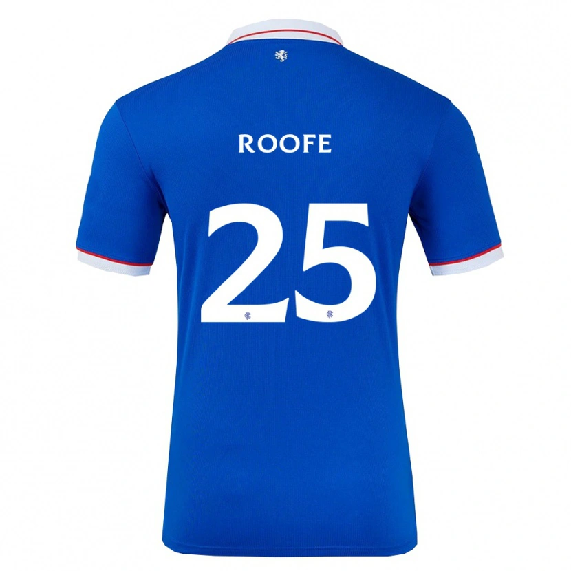 Danxen Mænd Kemar Roofe #25 Blå Hvid Hjemmebane Spillertrøjer 2025/26 Trøje T-Shirt