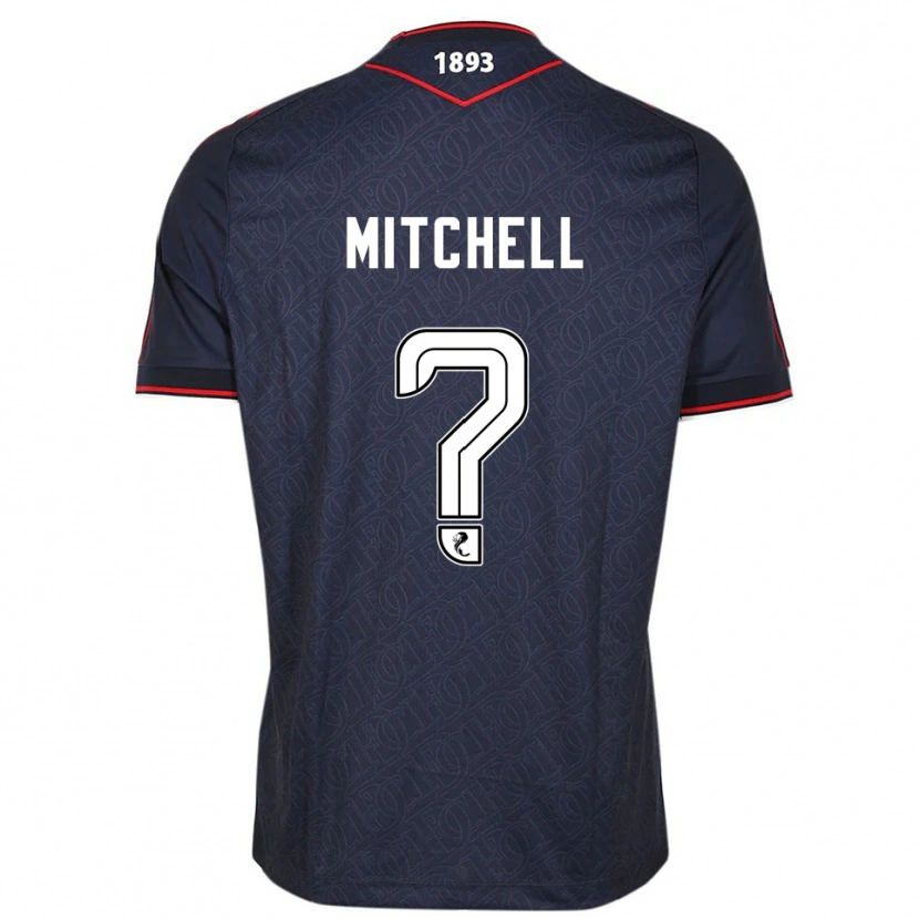 Danxen Mænd Josh Mitchell #0 Marineblå Hvid Hjemmebane Spillertrøjer 2025/26 Trøje T-Shirt