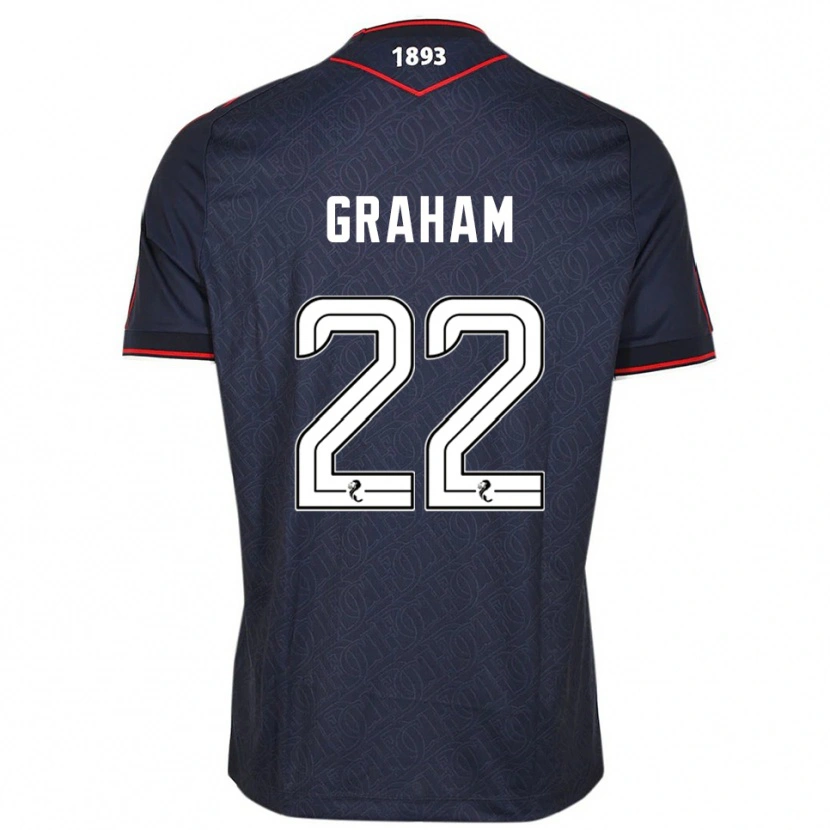 Danxen Mænd Luke Graham #22 Marineblå Hvid Hjemmebane Spillertrøjer 2025/26 Trøje T-Shirt