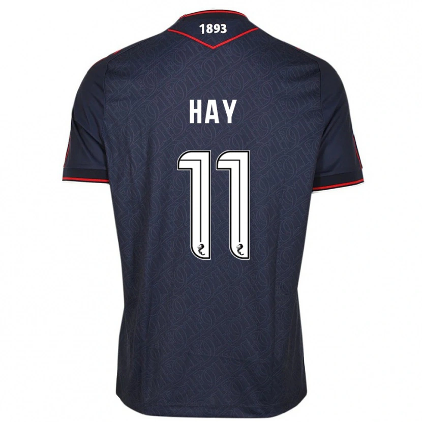 Danxen Mænd Ashley Hay #11 Marineblå Hvid Hjemmebane Spillertrøjer 2025/26 Trøje T-Shirt