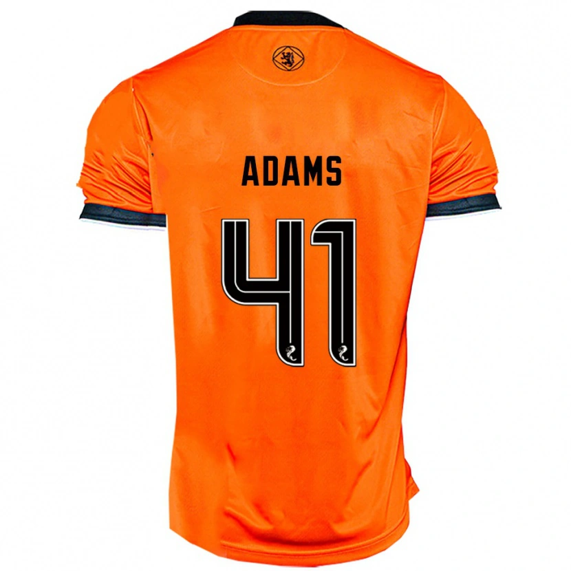 Danxen Mænd Ruairidh Adams #41 Orange Sort Hjemmebane Spillertrøjer 2025/26 Trøje T-Shirt