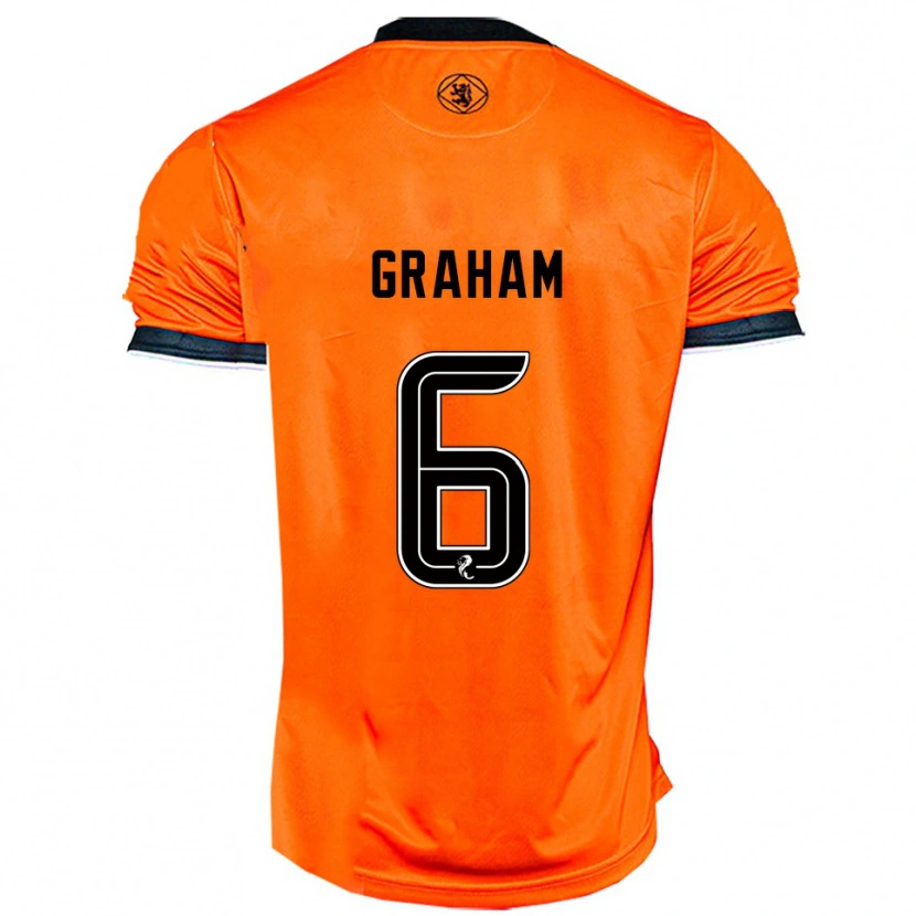 Danxen Mænd Ross Graham #6 Orange Sort Hjemmebane Spillertrøjer 2025/26 Trøje T-Shirt