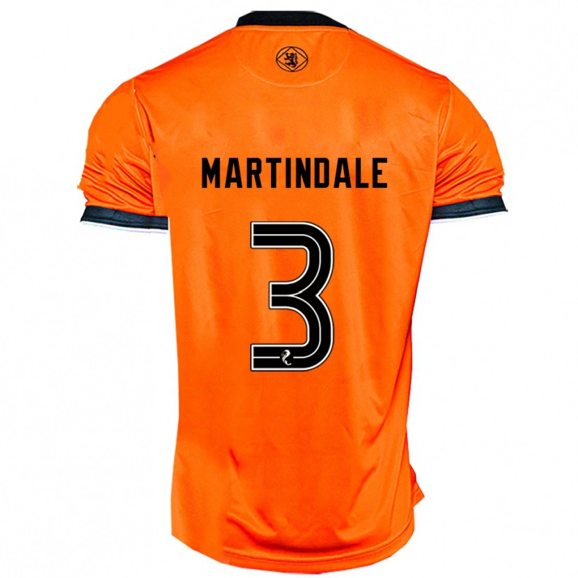 Danxen Mænd Amilie Martindale #3 Orange Sort Hjemmebane Spillertrøjer 2025/26 Trøje T-Shirt