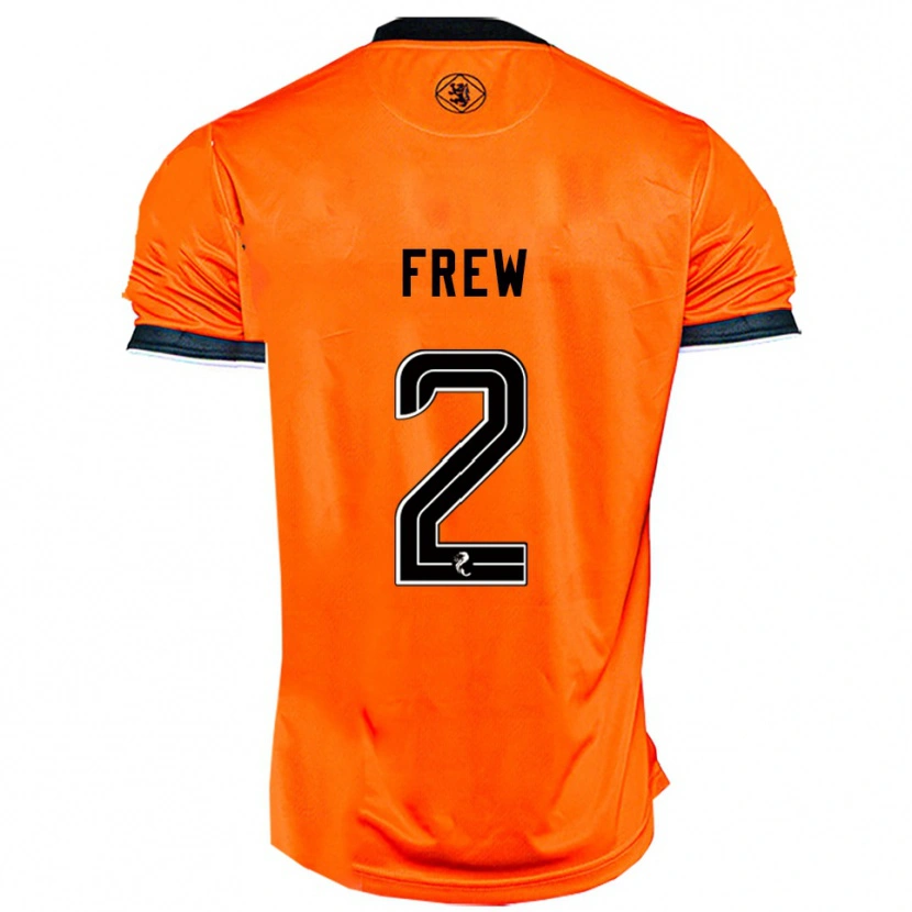 Danxen Mænd Katie Frew #2 Orange Sort Hjemmebane Spillertrøjer 2025/26 Trøje T-Shirt